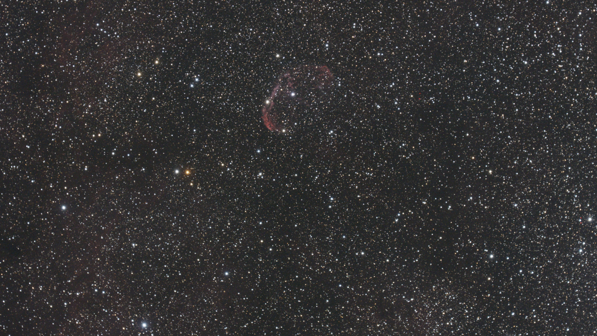Galaxie et Étoiles Rouges et Noires. Wallpaper in 1920x1080 Resolution