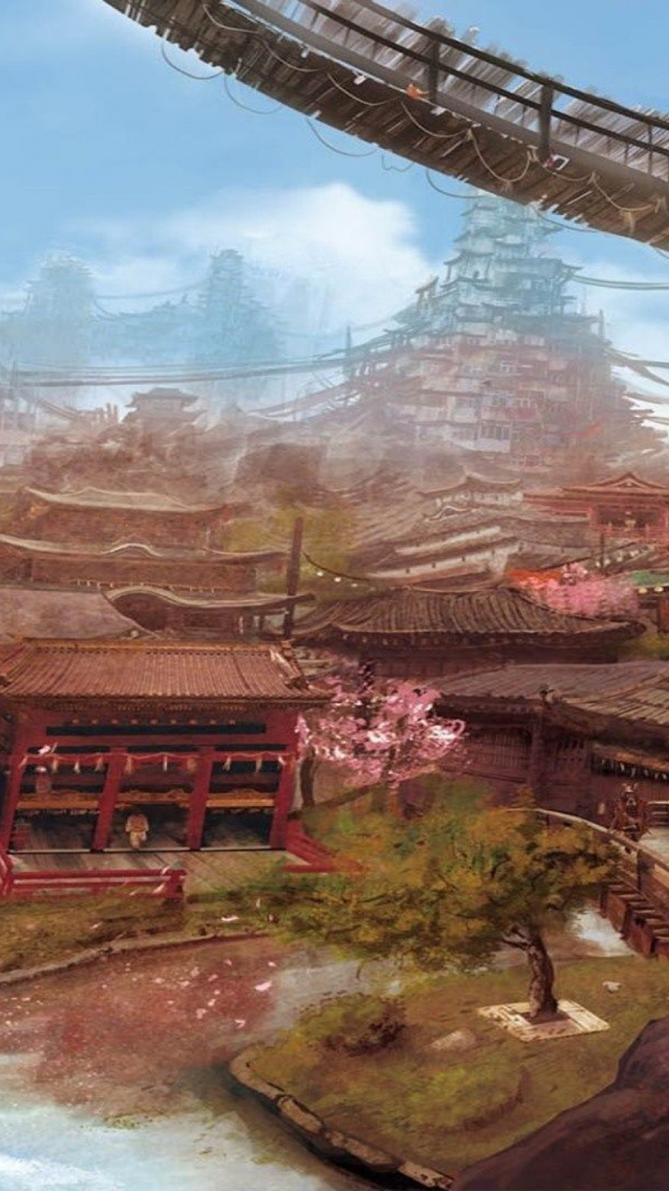 日本, 日本建筑, 电脑游戏, 旅游景点, 历史站 壁纸 750x1334 允许