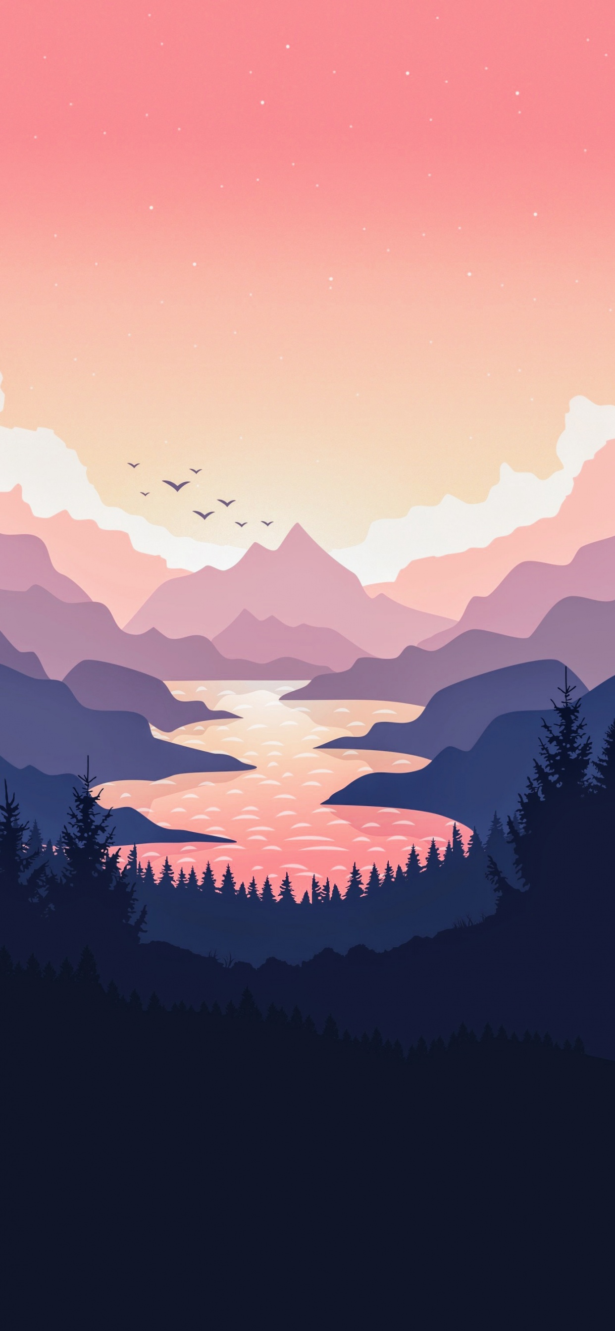 Smartphone, Atmosphère, Afterglow, Eau, Paysage Naturel. Wallpaper in 1242x2688 Resolution