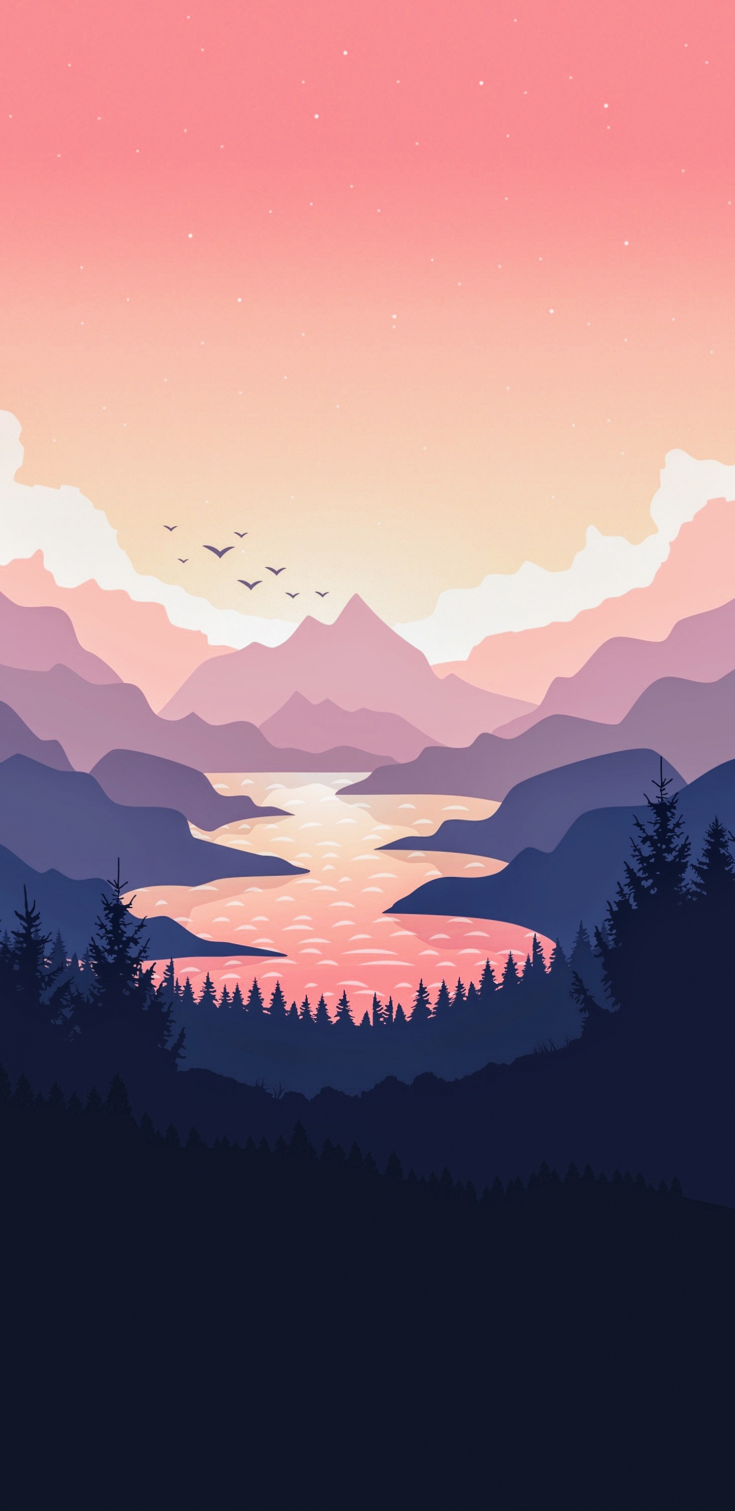 Smartphone, Atmosphere, Mountain, Afterglow, Cloud. Wallpaper in 1440x2960 Resolution