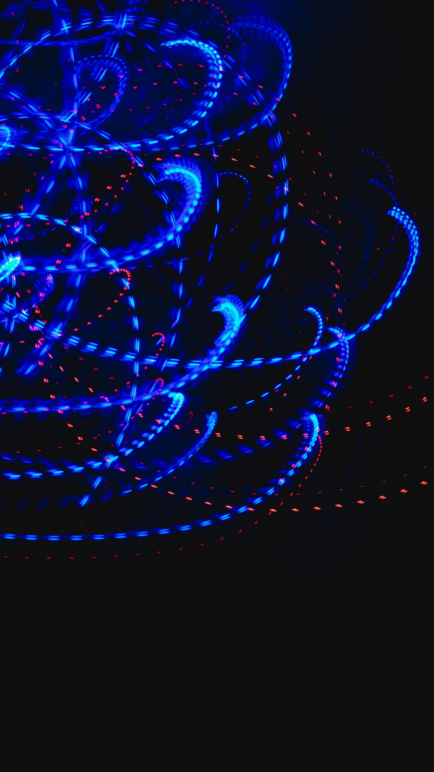 Blue and White Light Digital Wallpaper. Wallpaper in 1440x2560 Resolution