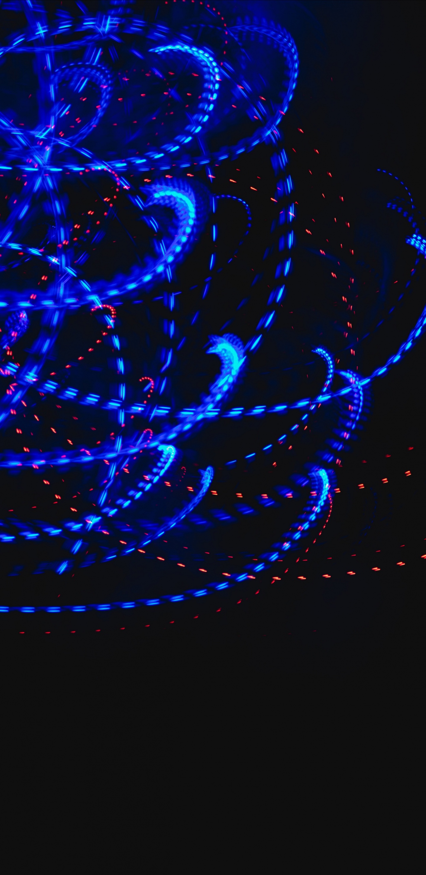 Blue and White Light Digital Wallpaper. Wallpaper in 1440x2960 Resolution