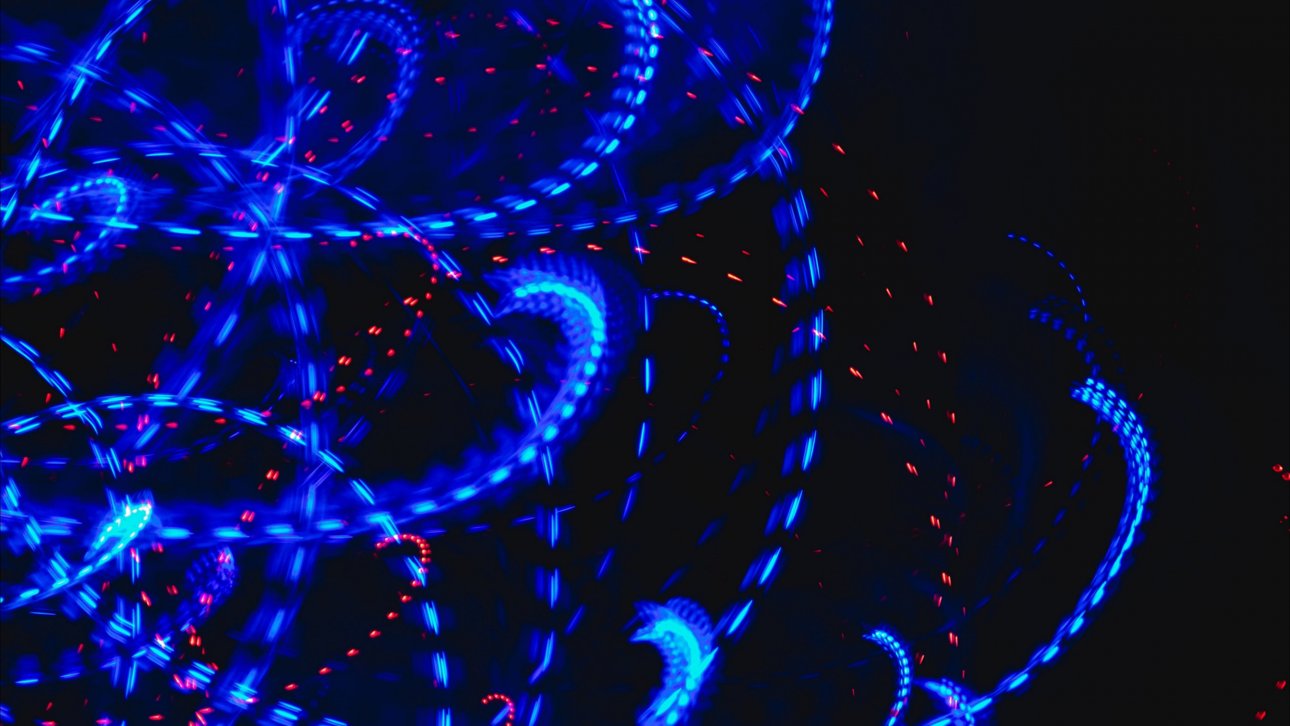 Blue and White Light Digital Wallpaper. Wallpaper in 2560x1440 Resolution