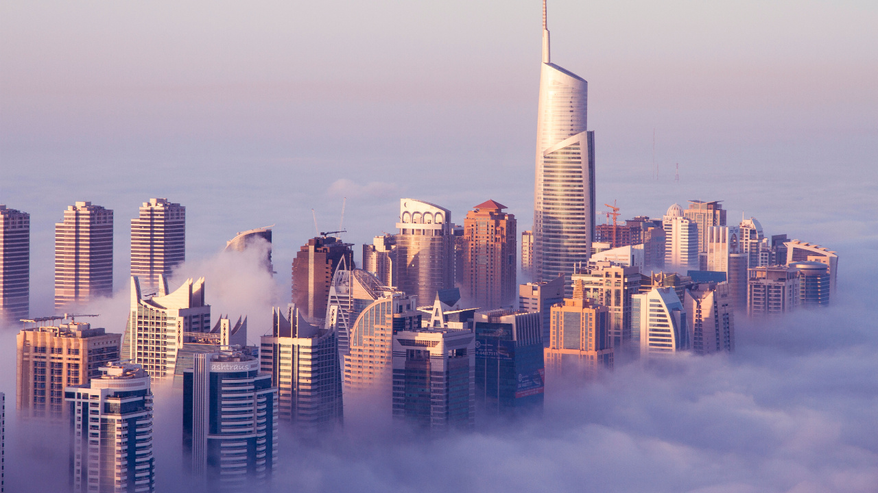 High Rise Buildings Under White Sky During Daytime. Wallpaper in 1280x720 Resolution