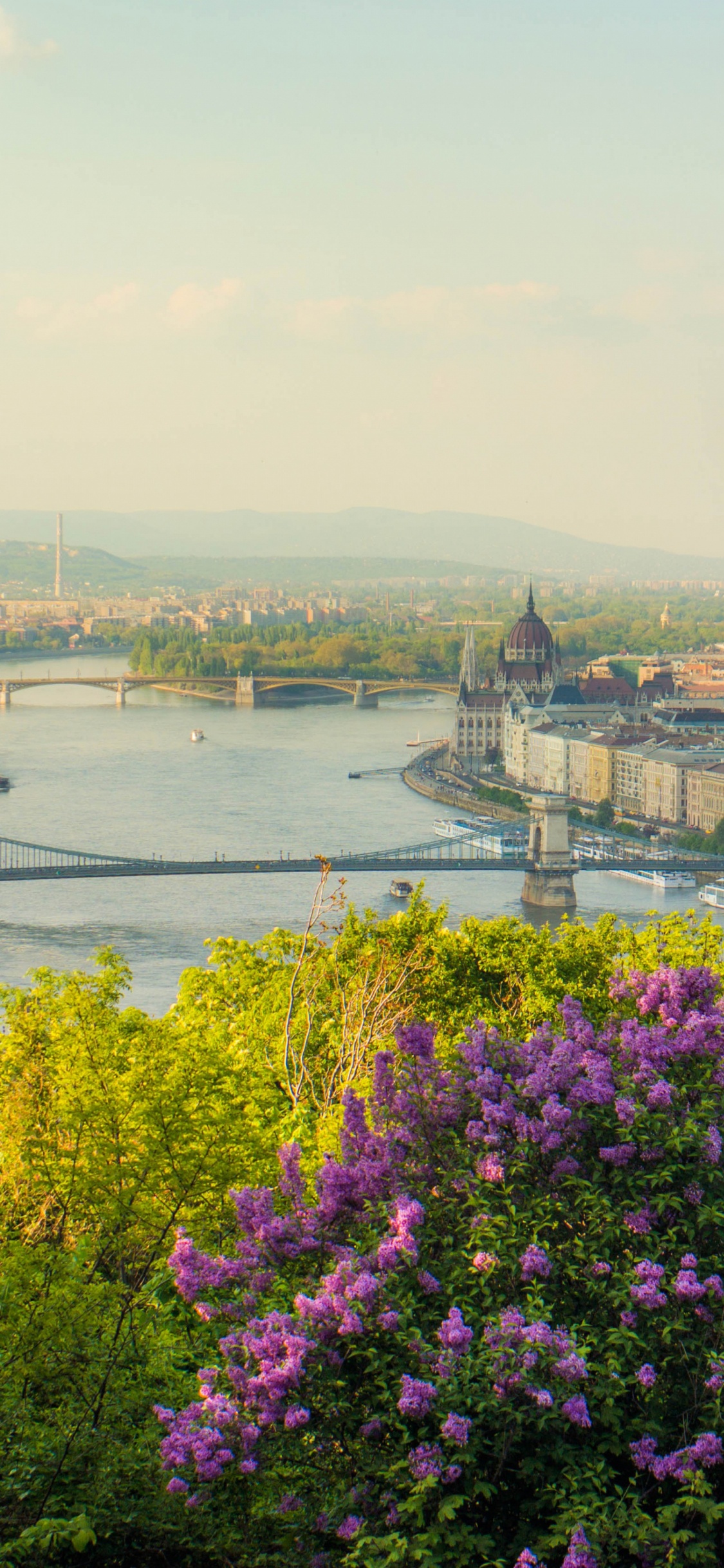 Szchenyi Chain Bridge, New York, Griechenland, Cloud, Wasser. Wallpaper in 1125x2436 Resolution