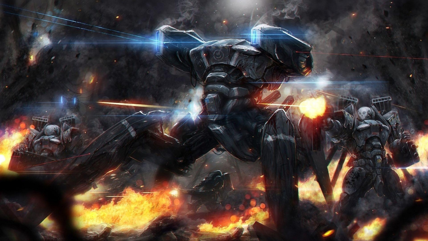 Homme en Costume Noir Tenant un Fusil Noir. Wallpaper in 1366x768 Resolution