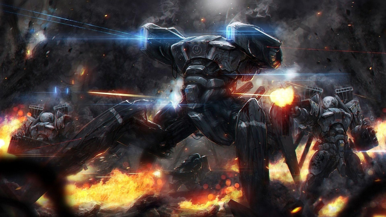 Man in Black Suit Holding Black Rifle. Wallpaper in 1280x720 Resolution