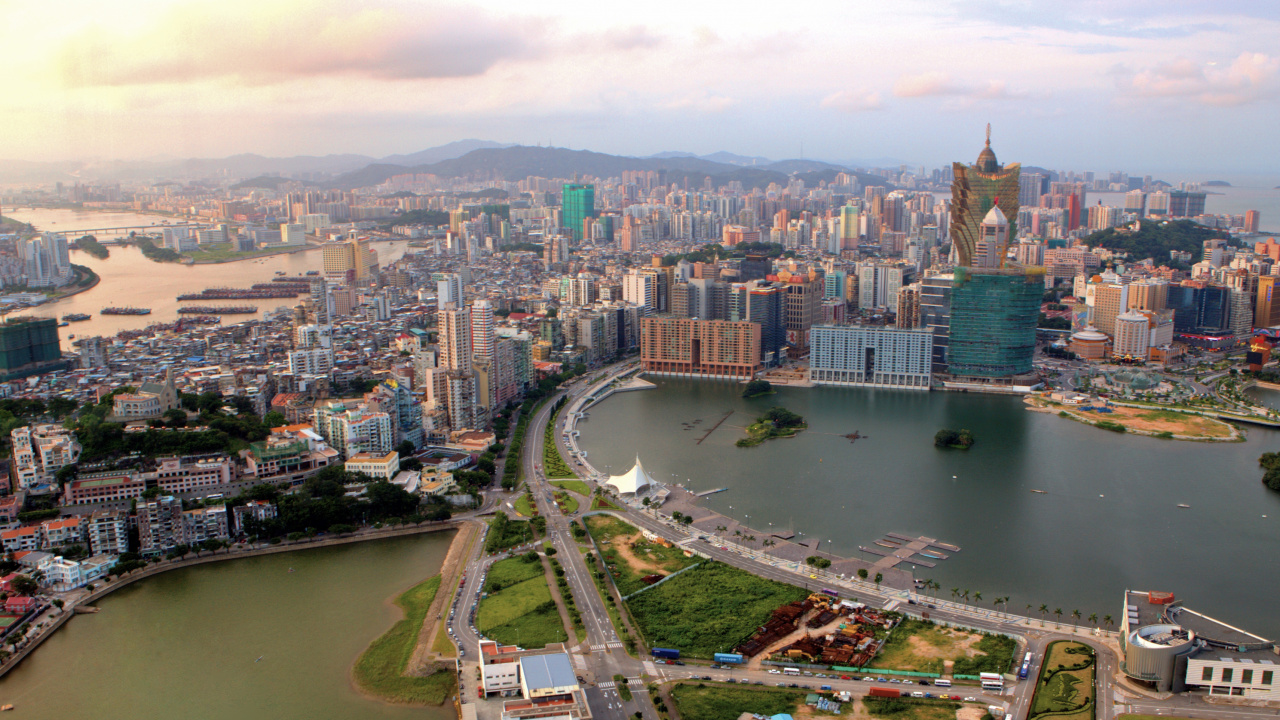 澳门, 城市景观, 城市, 天际线, 大都会 壁纸 1280x720 允许