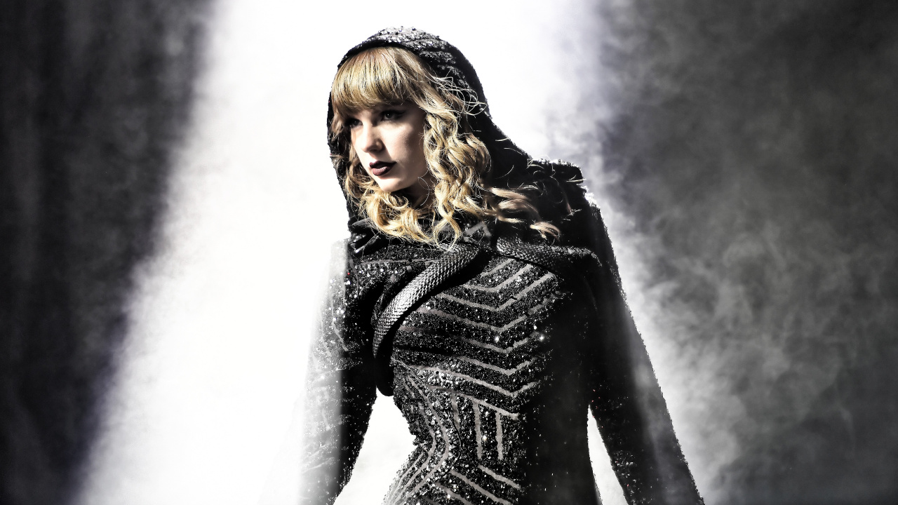 Taylor Swift, Concierto, Negro, Belleza, Monocromo. Wallpaper in 1280x720 Resolution