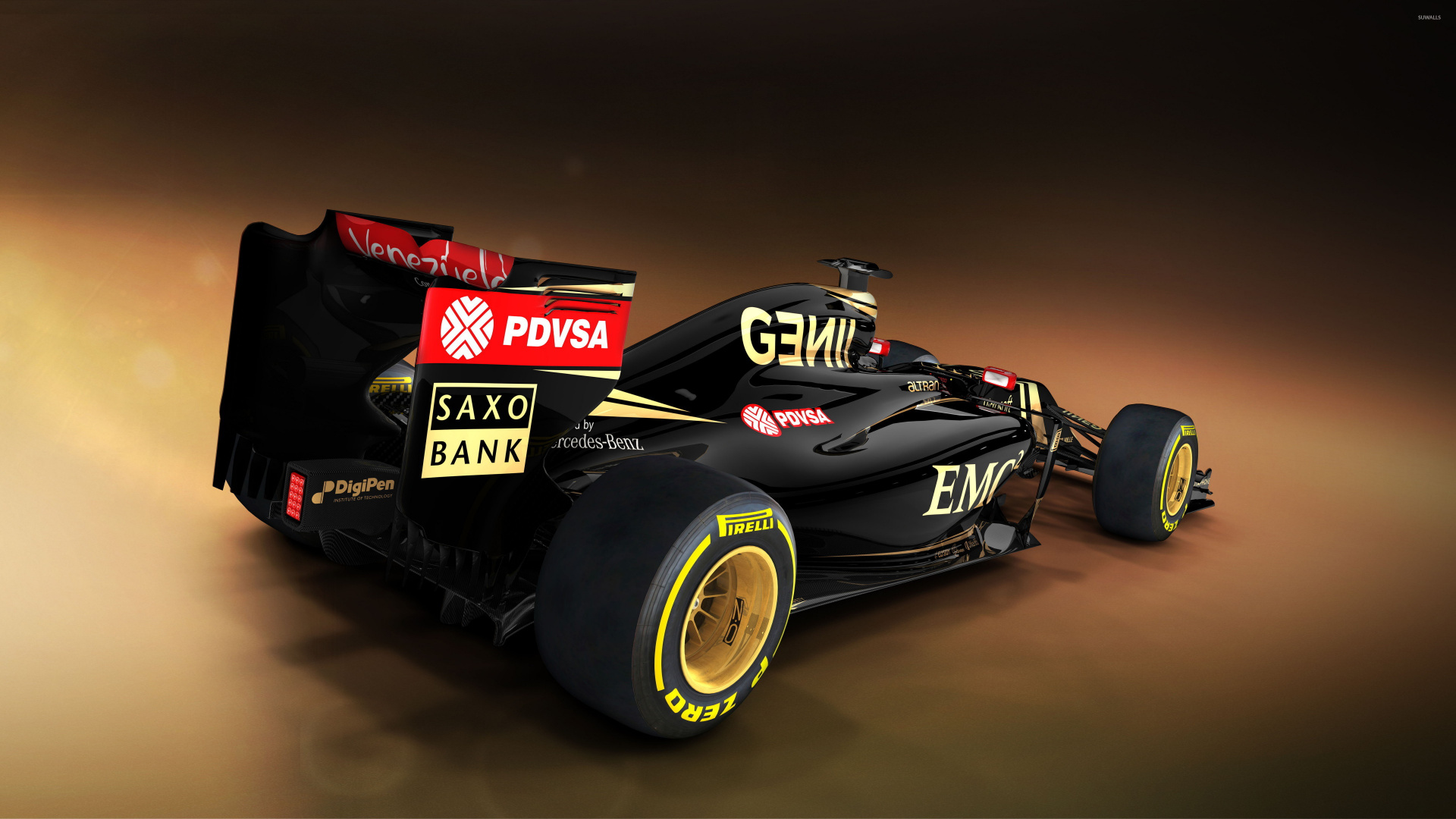 Black and Red f 1 Car. Wallpaper in 1920x1080 Resolution