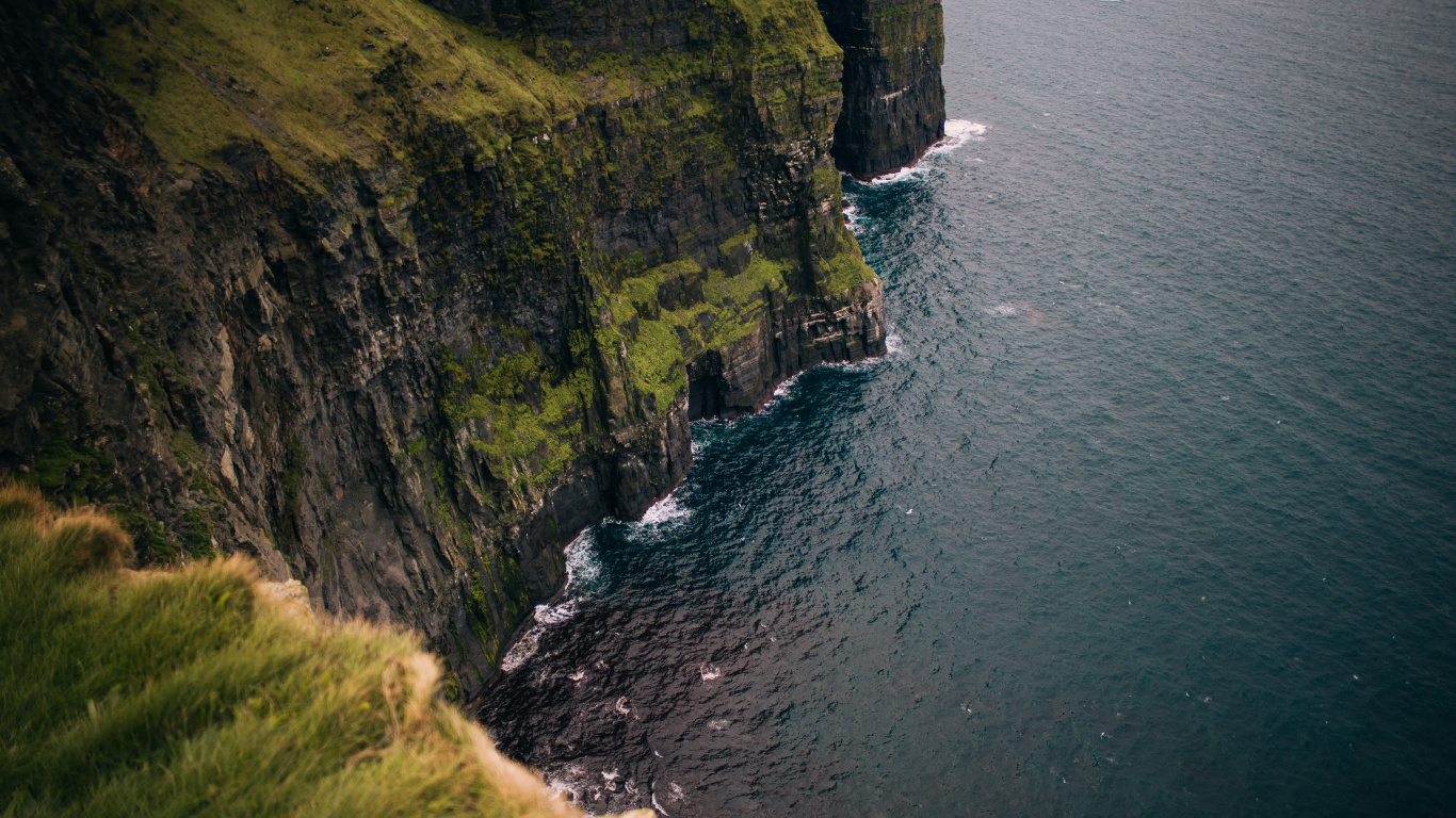 Küste, Klippen Von Moher, Doolin, Lisdoonvarna, Wasser. Wallpaper in 1366x768 Resolution