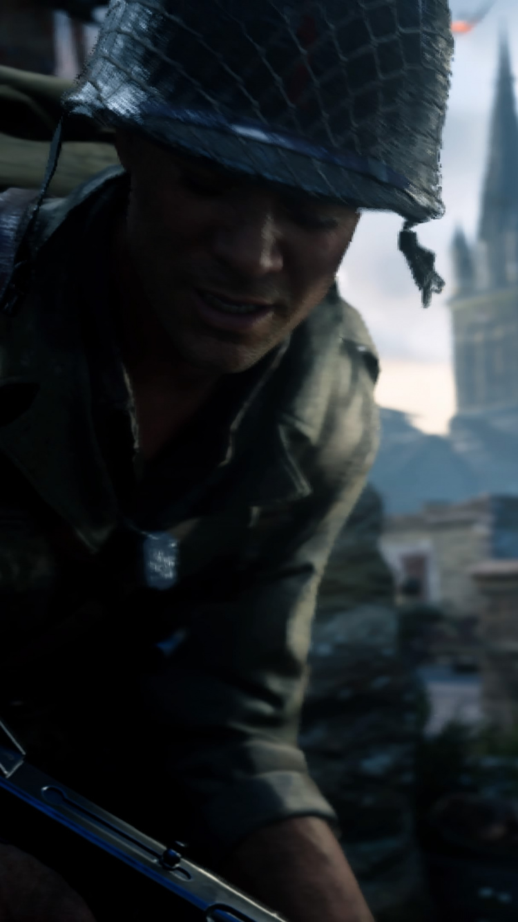 Soldier, Call of Duty WWII, Army, Military, Esports. Wallpaper in 750x1334 Resolution