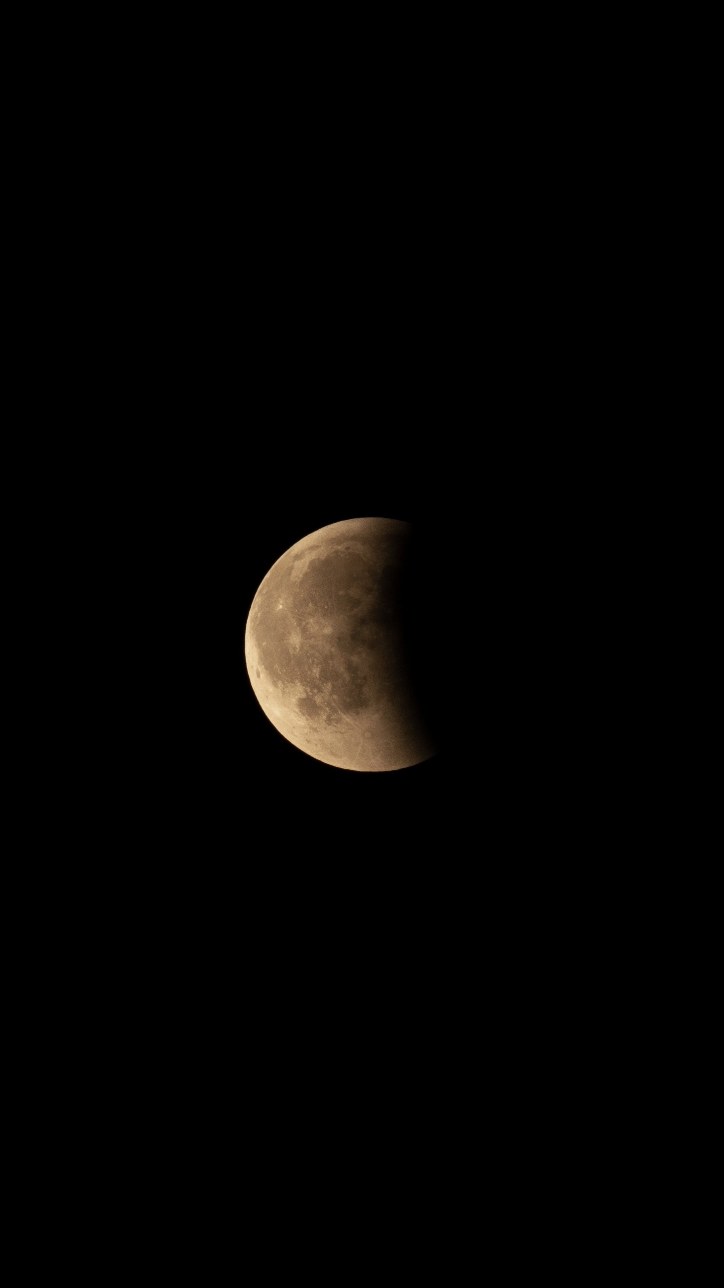 Luna Llena en el Cielo de la Noche Oscura. Wallpaper in 1440x2560 Resolution