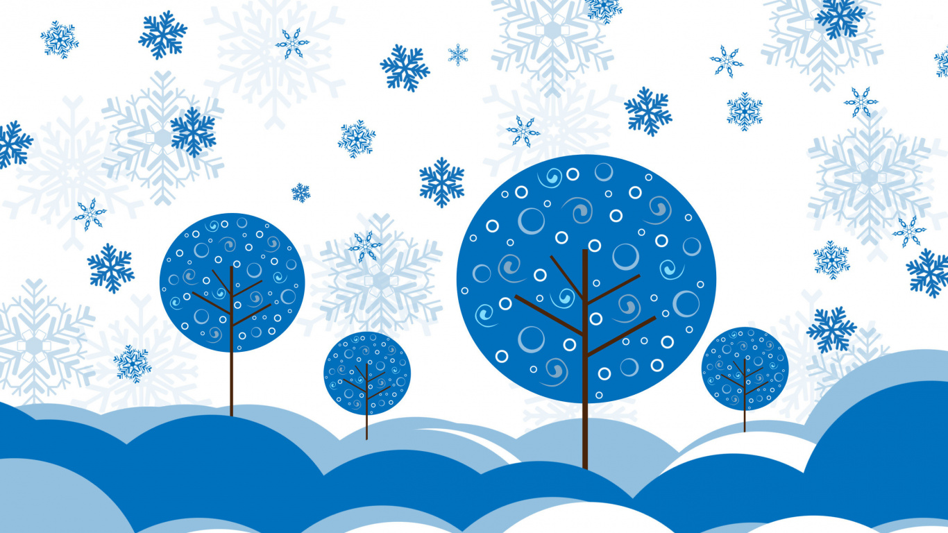 Motif Floral Bleu et Blanc. Wallpaper in 1366x768 Resolution