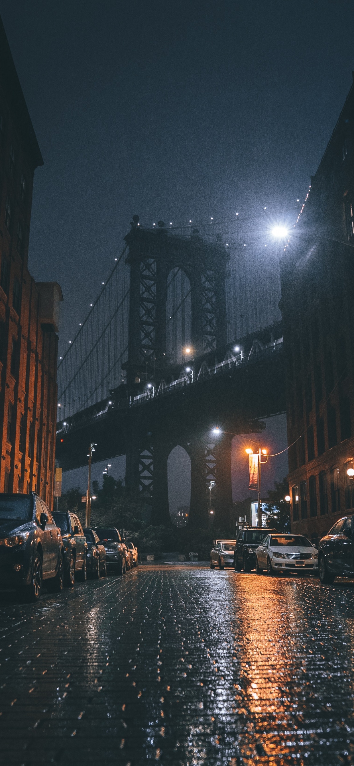 Brooklyn Bridge Park, Manhattan Bridge, Brooklyn Bridge, Brücke, Gebäude. Wallpaper in 1242x2688 Resolution
