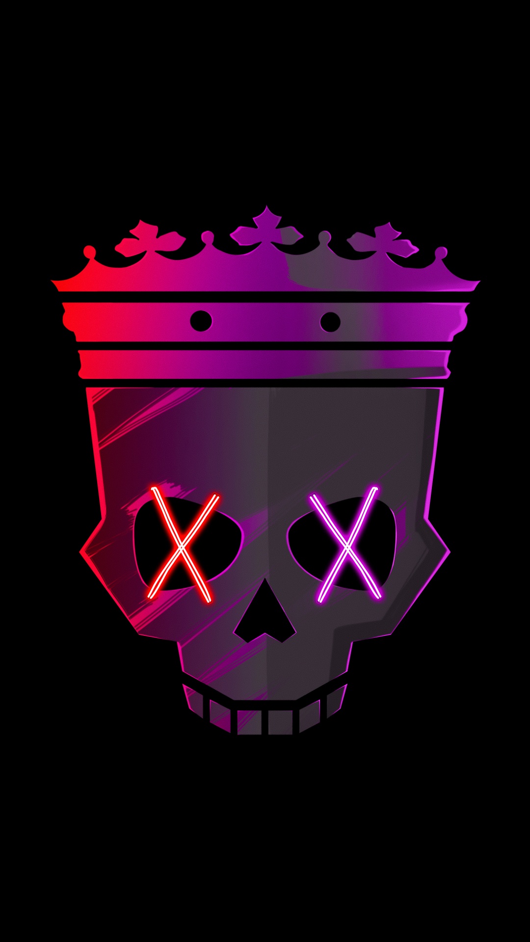 Skull With Crown Minimal 壁纸 1080x1920 允许
