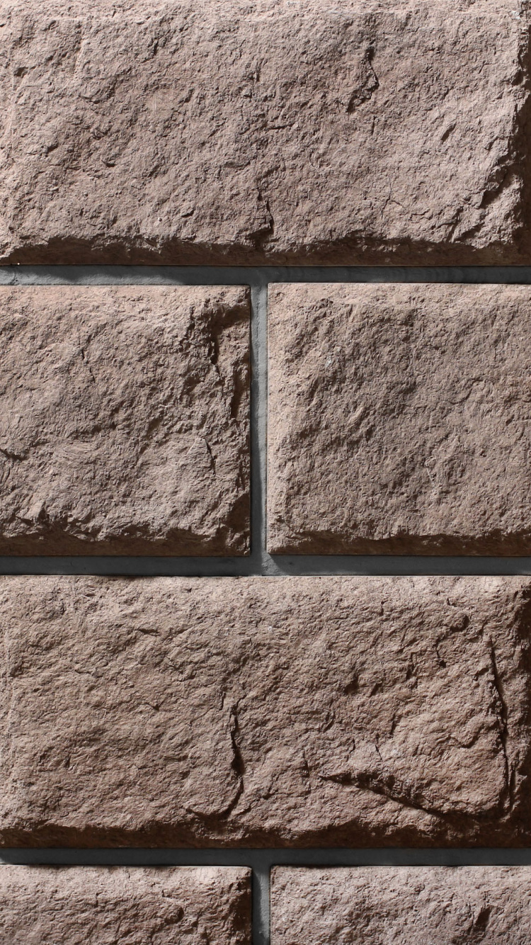 Brown and White Brick Wall. Wallpaper in 750x1334 Resolution