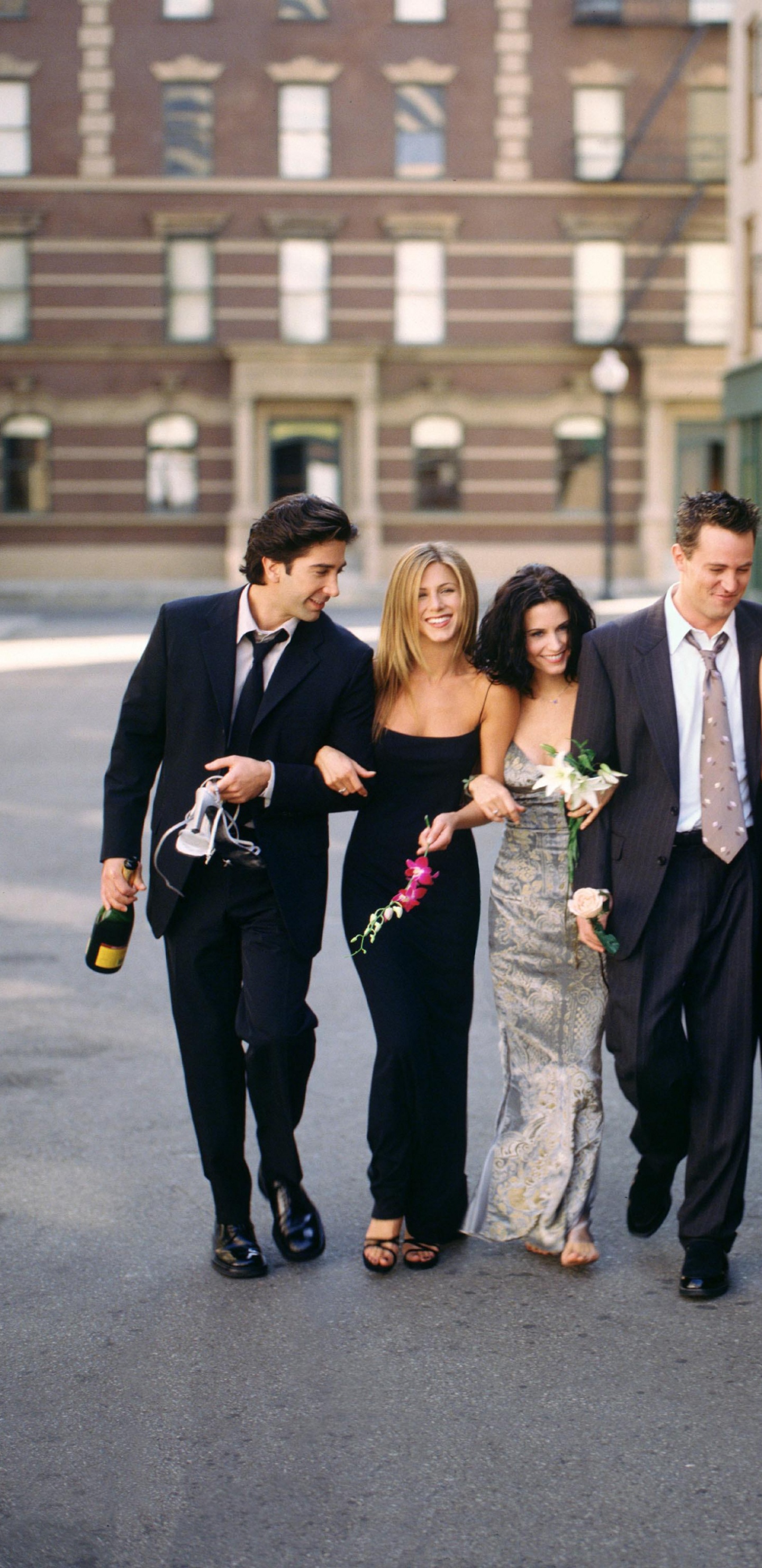 David Schwimmer, Matt LeBlanc, Ami, Ross Geller, Usure Formelle. Wallpaper in 1440x2960 Resolution