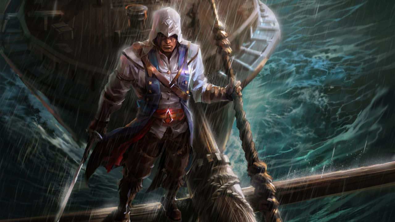 Desmond Miles, Fan Art, Connor Kenway, pc Game, Adventurer. Wallpaper in 1280x720 Resolution