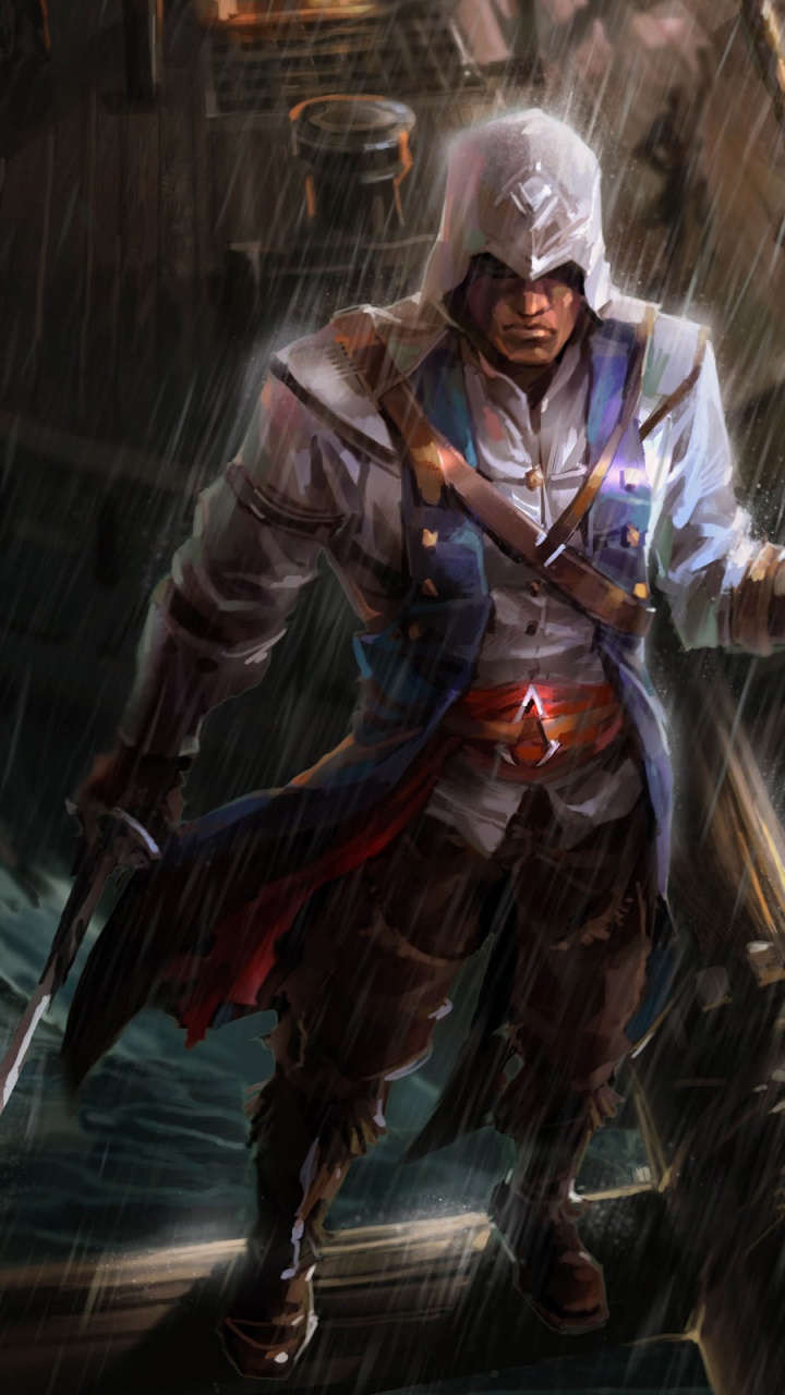 Desmond Miles, Fan Art, Connor Kenway, pc Game, Adventurer. Wallpaper in 720x1280 Resolution