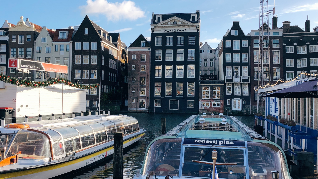 Ámsterdam, Agua, Cuerpo de Agua, la Vía Navegable, Moto de Agua. Wallpaper in 1280x720 Resolution