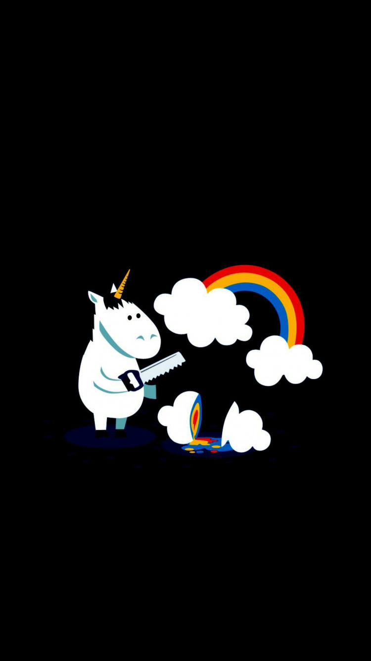 White and Blue Animal Cartoon Character. Wallpaper in 750x1334 Resolution