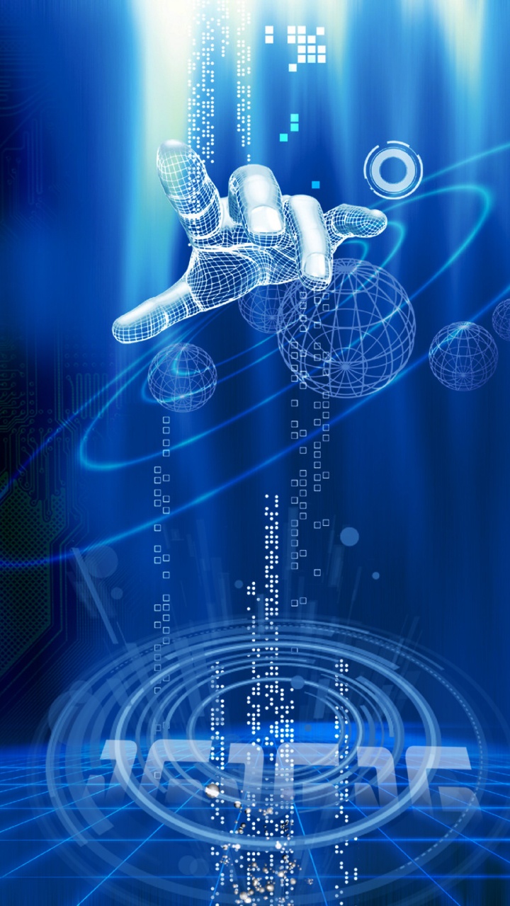 Illustration de la Lumière Bleue et Blanche. Wallpaper in 720x1280 Resolution