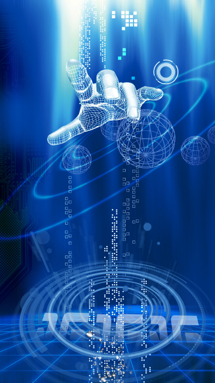 Illustration de la Lumière Bleue et Blanche. Wallpaper in 750x1334 Resolution