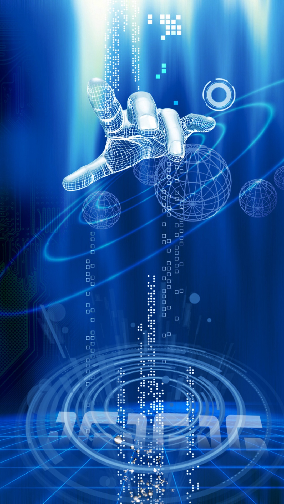 Ilustración de Luz Azul y Blanca. Wallpaper in 1080x1920 Resolution