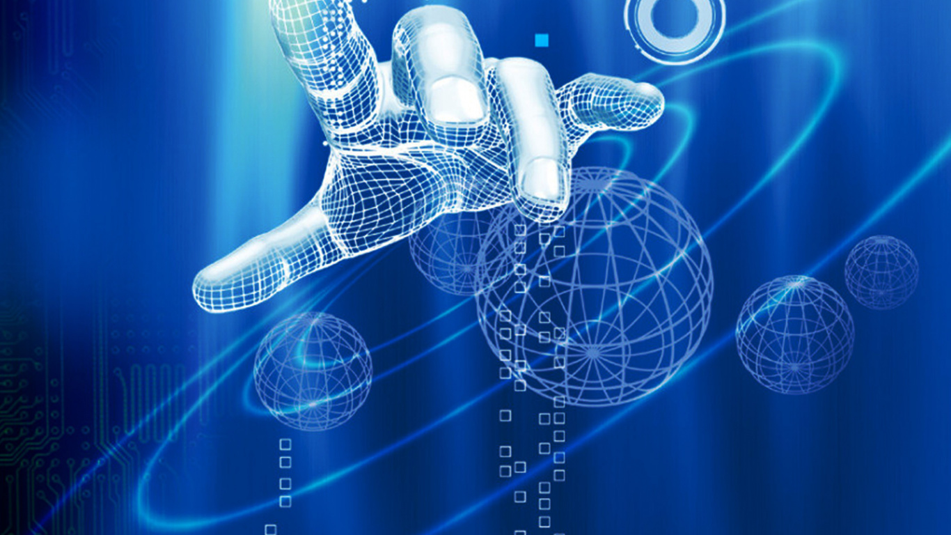 Blue and White Light Illustration. Wallpaper in 1366x768 Resolution