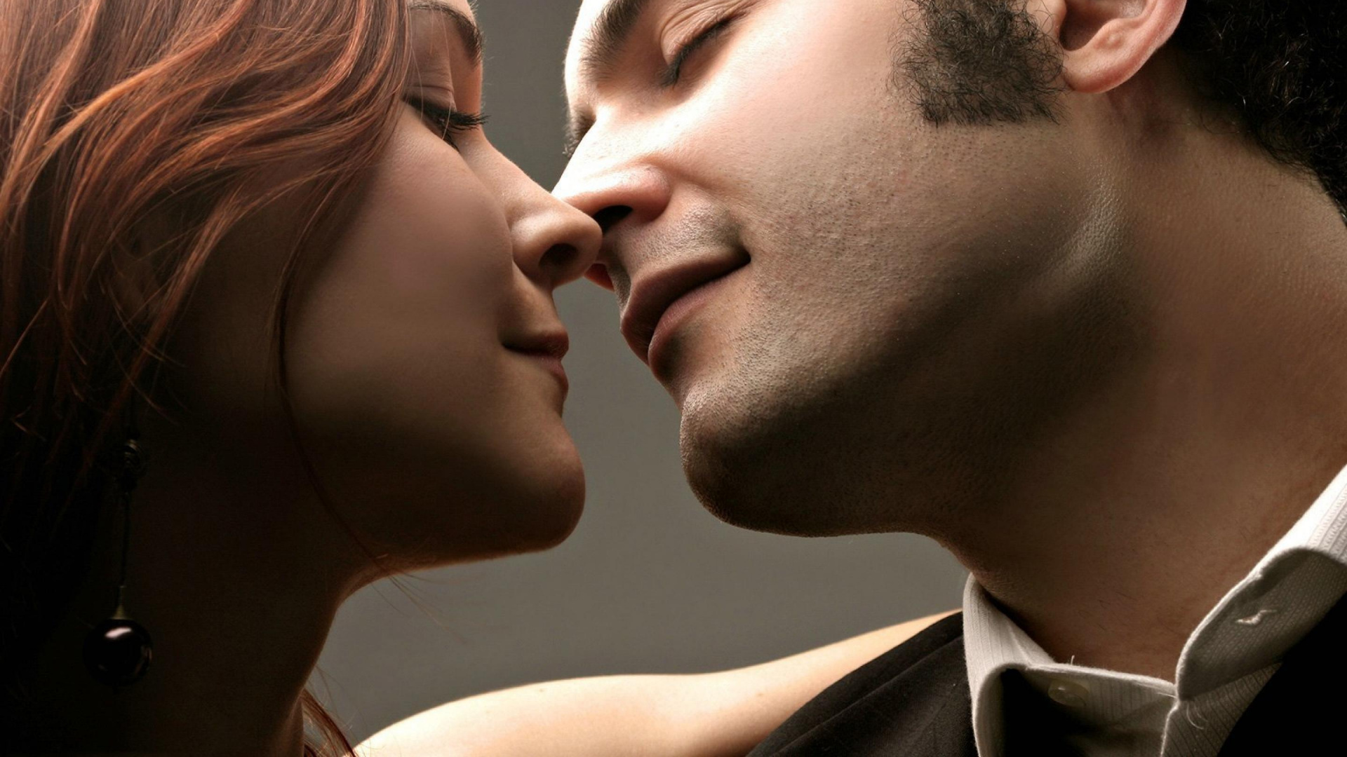 Kiss, Romance, Forehead, Love, Cheek. Wallpaper in 1920x1080 Resolution