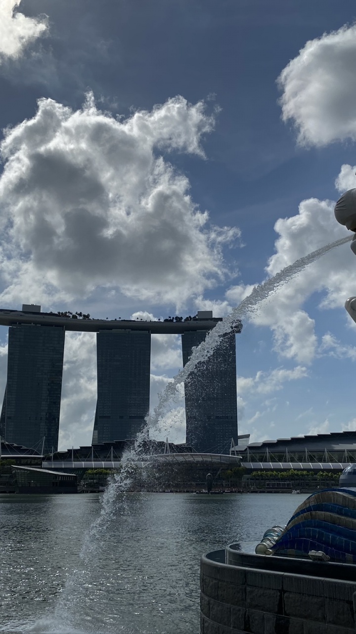 Singapour, Marina Bay Sands, Eau, Marina Bay Sands De Singapour, Attraction Touristique. Wallpaper in 720x1280 Resolution