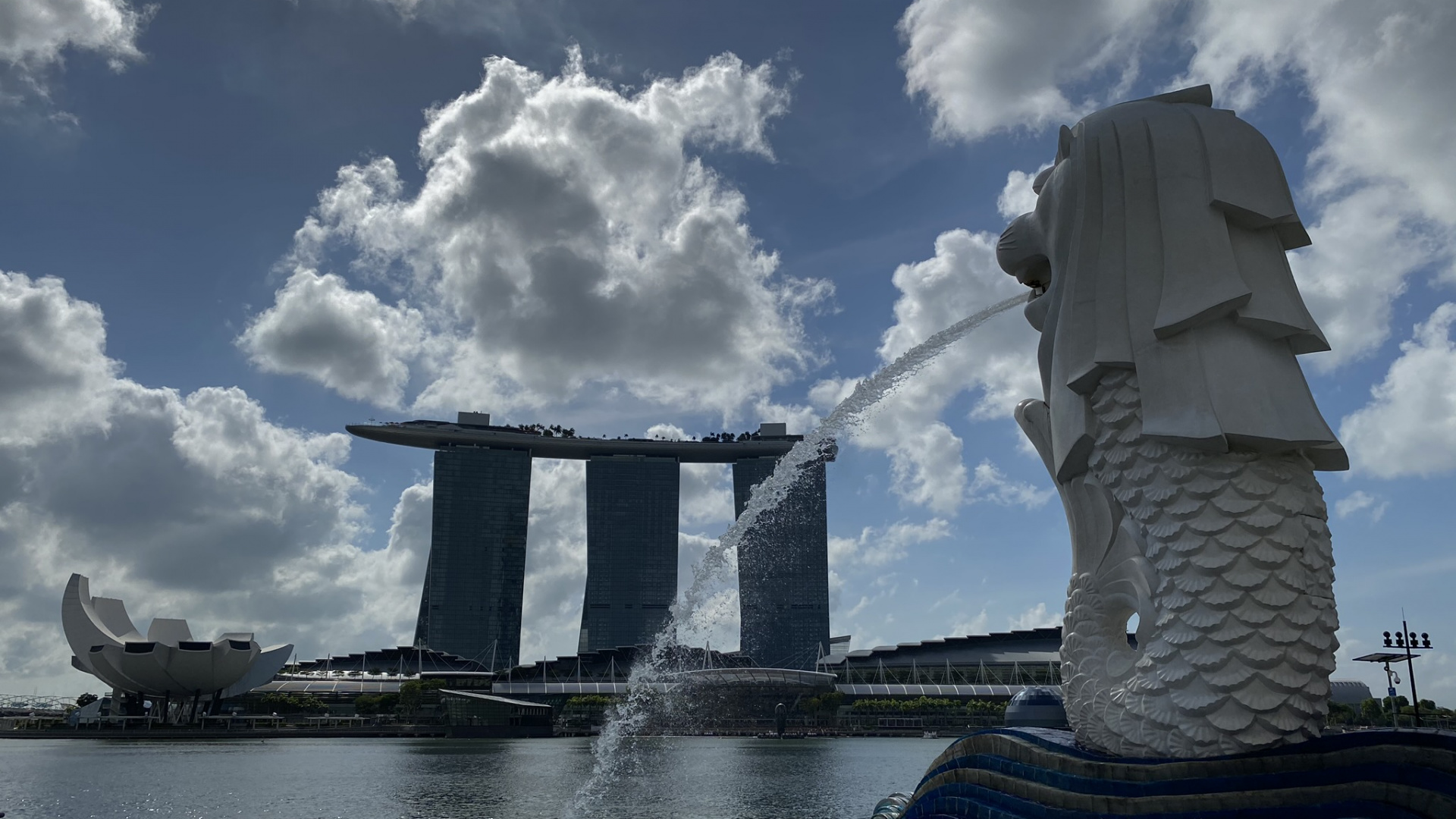 Singapur, Marina Bay Sands, Wasser, Marina Bay Sands Singapore, Sehenswürdigkeit. Wallpaper in 1920x1080 Resolution