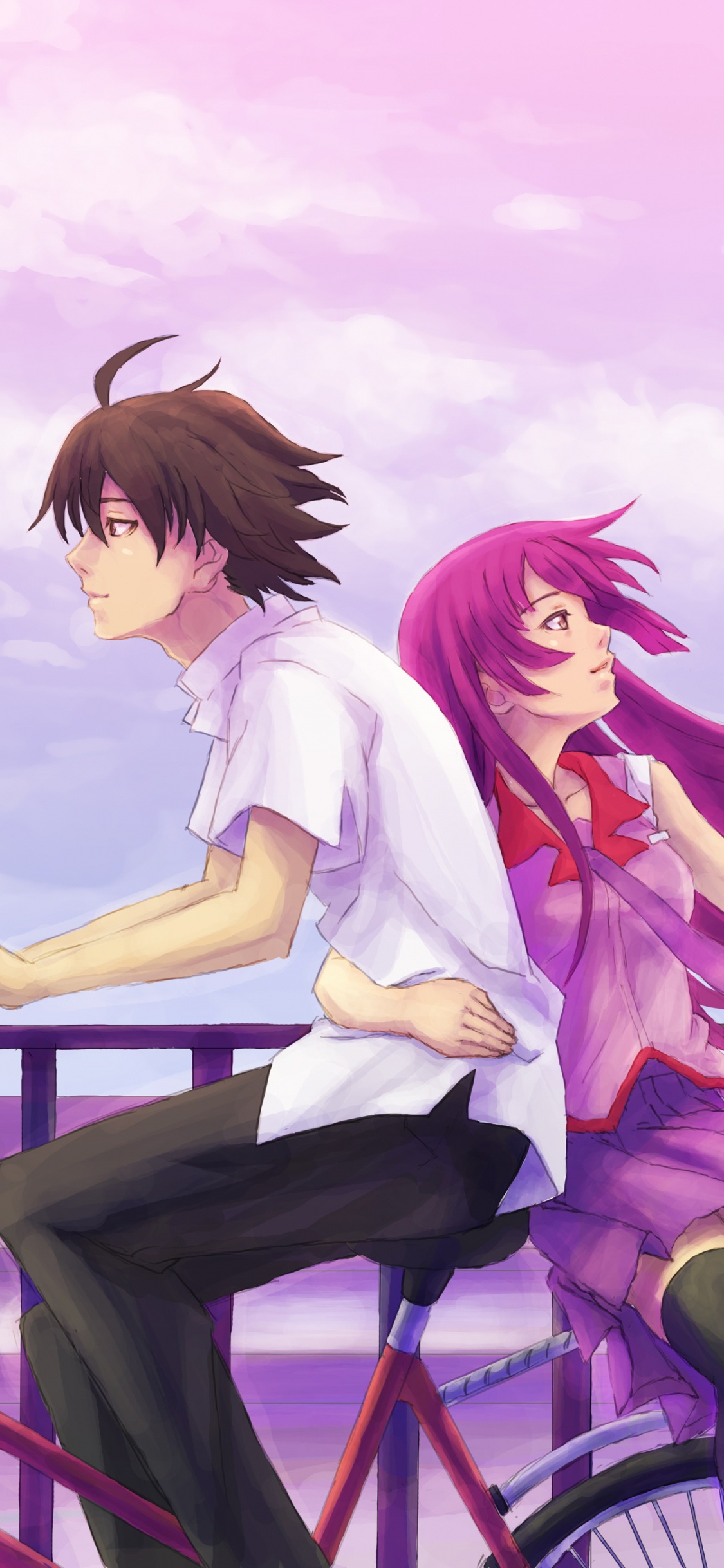 紫罗兰色, 男孩, 紫色的, 可爱的, 粉红色 壁纸 1125x2436 允许