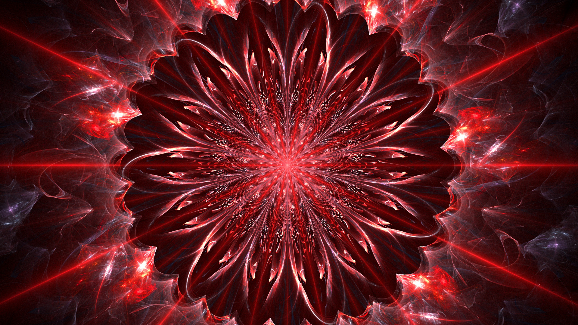 Lumière Ronde Rouge et Blanche. Wallpaper in 1920x1080 Resolution