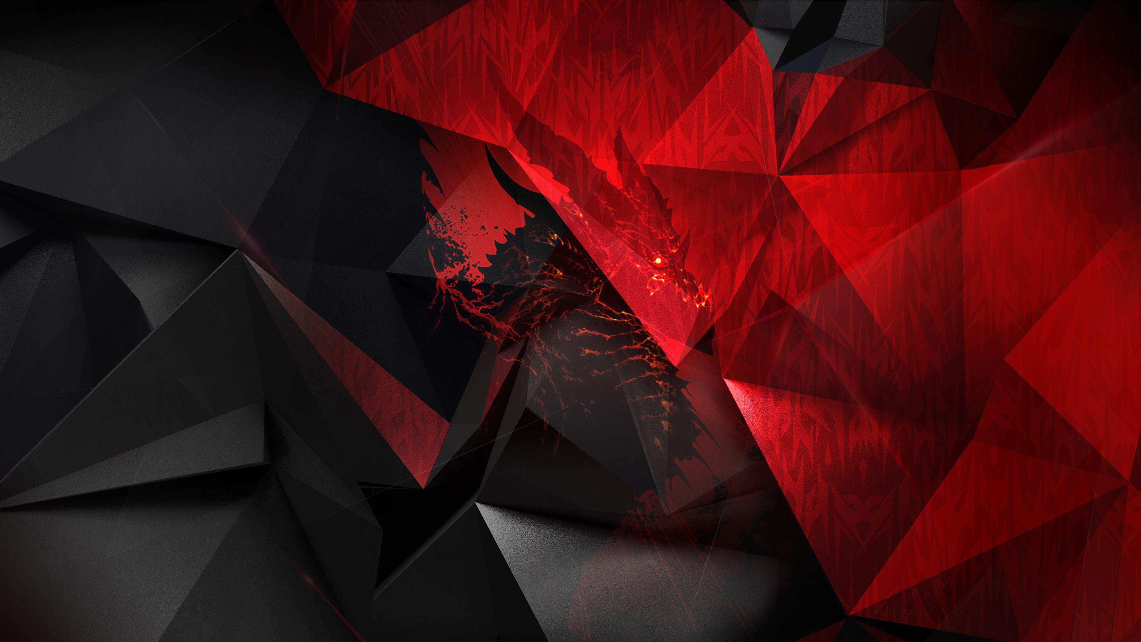 Peinture Abstraite Rouge et Noire. Wallpaper in 3840x2160 Resolution