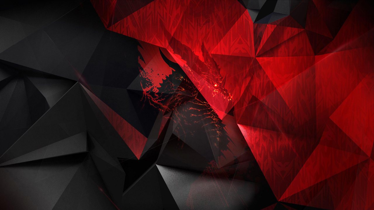 Red and Black Abstract Painting. Wallpaper in 1280x720 Resolution