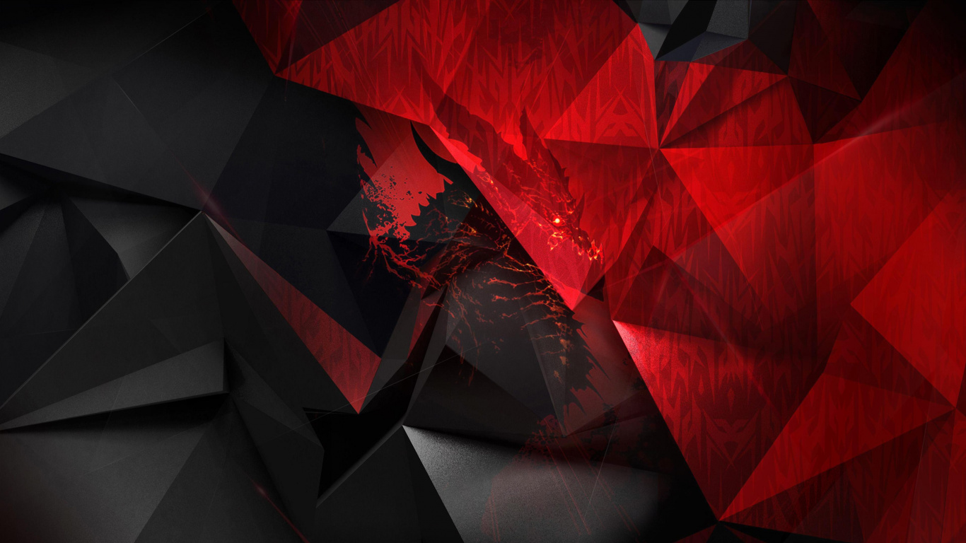 Red and Black Abstract Painting. Wallpaper in 1366x768 Resolution