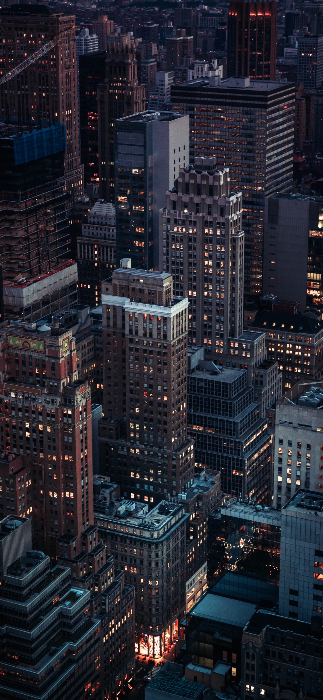 Immeubles de Grande Hauteur Pendant la Nuit. Wallpaper in 1125x2436 Resolution