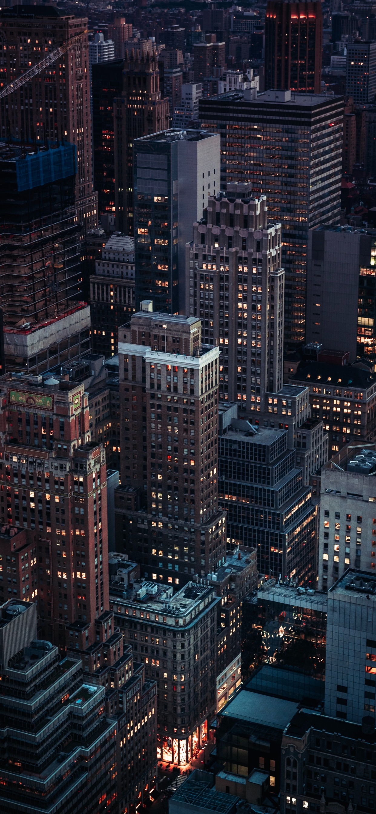 Immeubles de Grande Hauteur Pendant la Nuit. Wallpaper in 1242x2688 Resolution