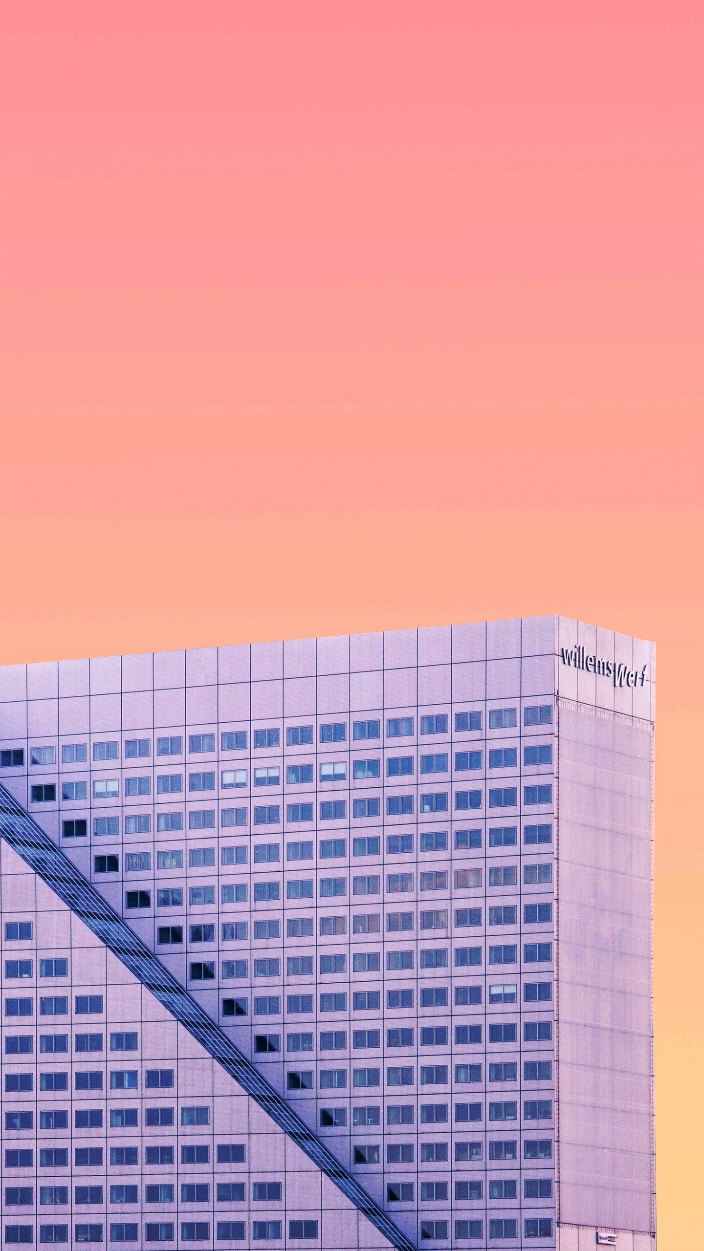 Download 1440x2560 Wallpaper Building, Rectangle, Slope, Triangle, Violet Building, Rectangle, Slope, Triangle, Violet. Wallpaper in 1440x2560 Resolution