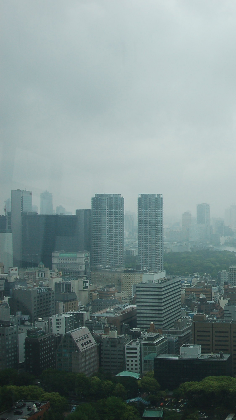 City Buildings Under White Sky During Daytime. Wallpaper in 750x1334 Resolution