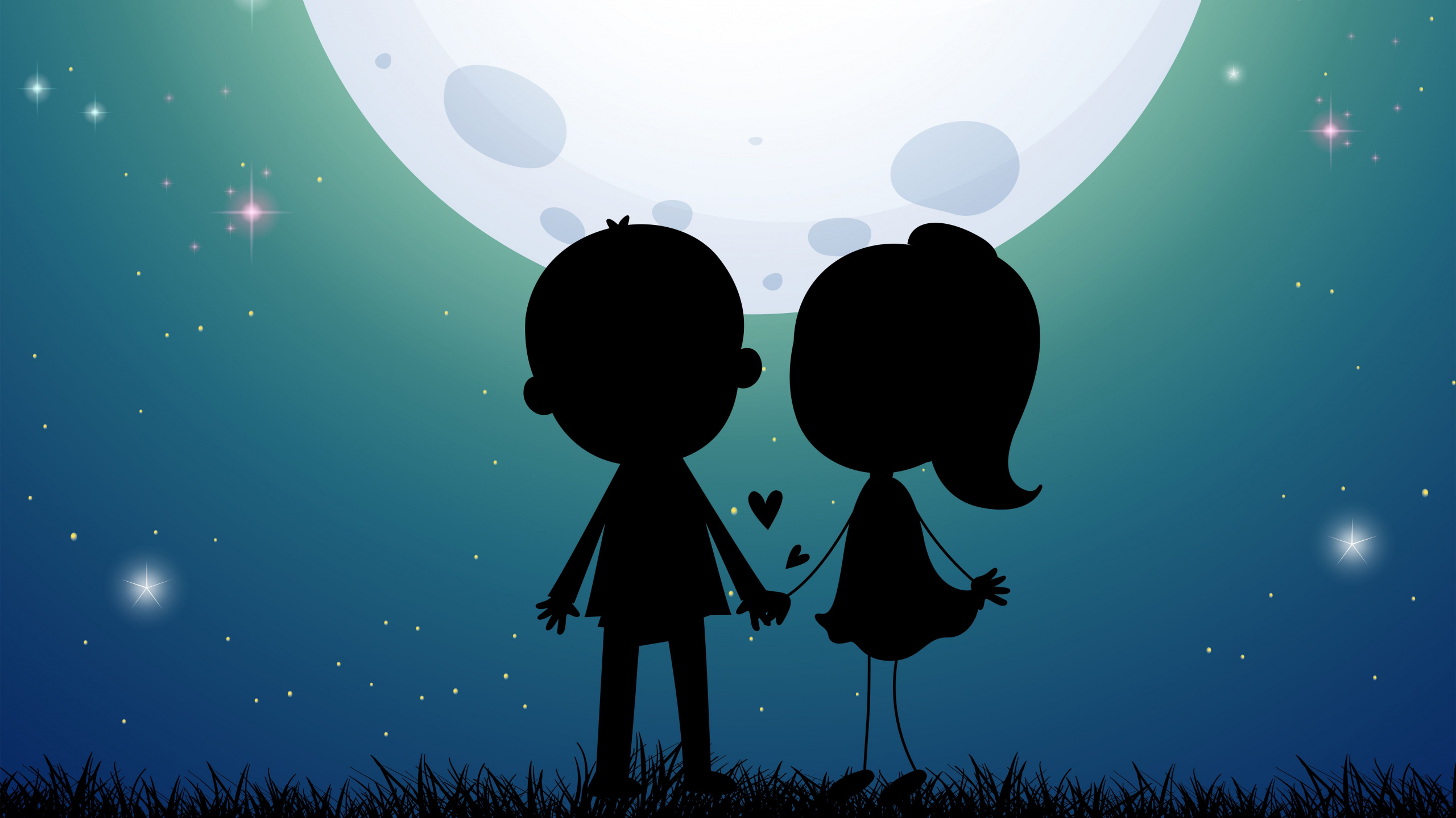 Silhouette, Clip Art, Vector Graphics, Illustration, Balloon. Wallpaper in 2560x1440 Resolution