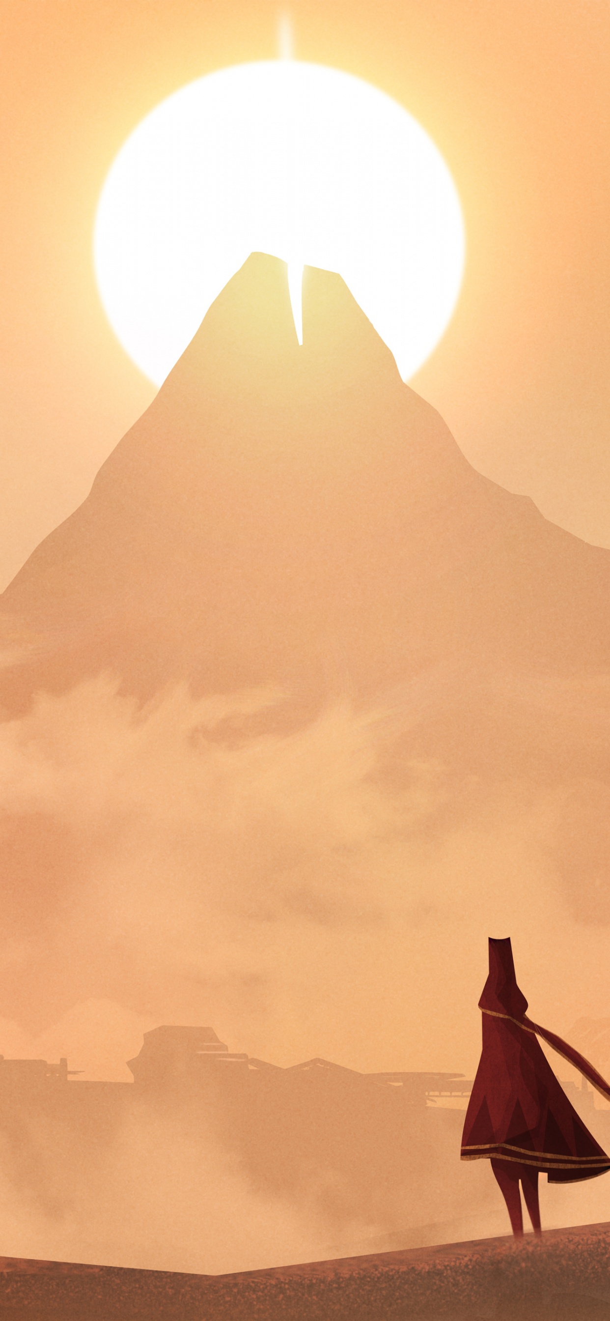 Silhouette of Mountain During Daytime. Wallpaper in 1242x2688 Resolution
