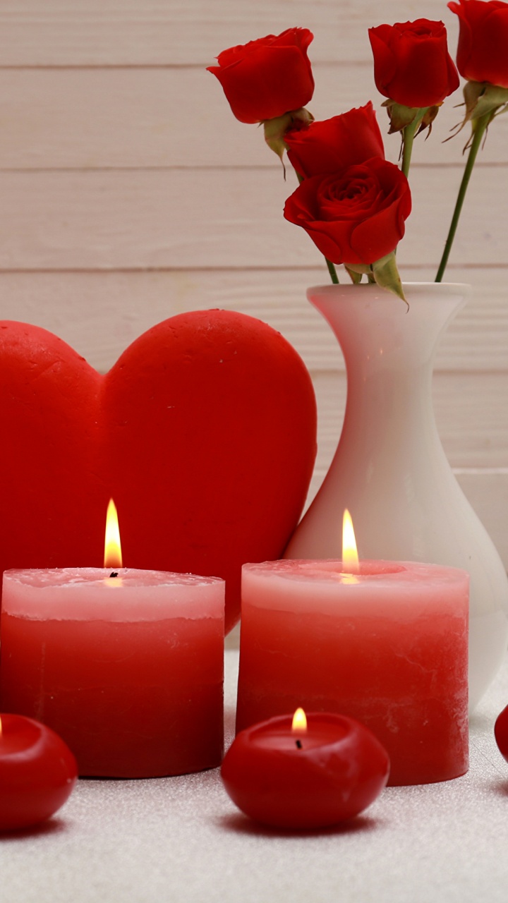 Valentines Day, Candle, Lighting, Romance Film, Velas Dia Dos Namorados. Wallpaper in 720x1280 Resolution