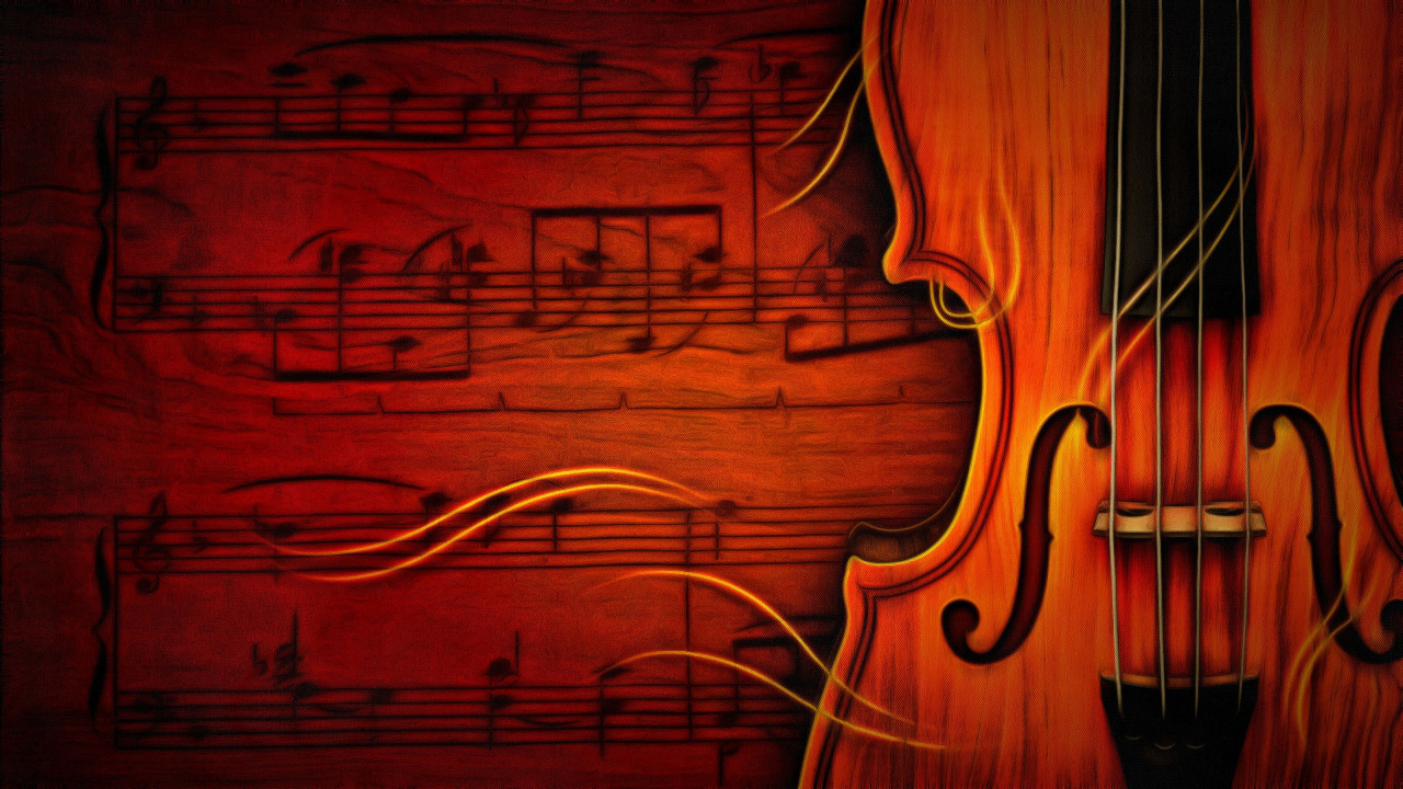 Note de Musique, Instrument à Cordes, Instrument de Musique, Instrument à Archet, Famille Des Violons.. Wallpaper in 1280x720 Resolution