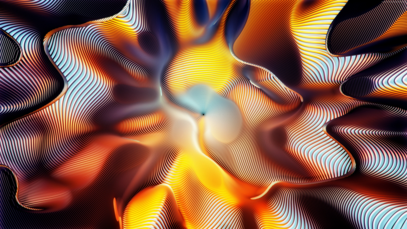 Blue and Orange Abstract Painting. Wallpaper in 1366x768 Resolution