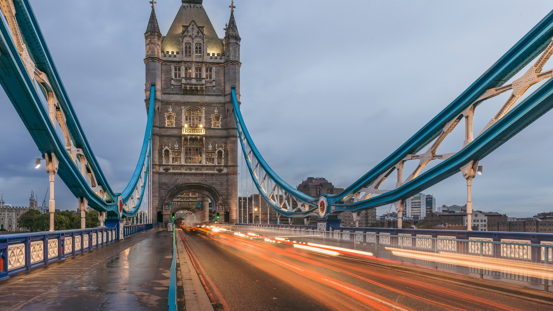 Time Lapse Photography of Cars on Bridge During Night Time. Wallpaper in 1920x1080 Resolution