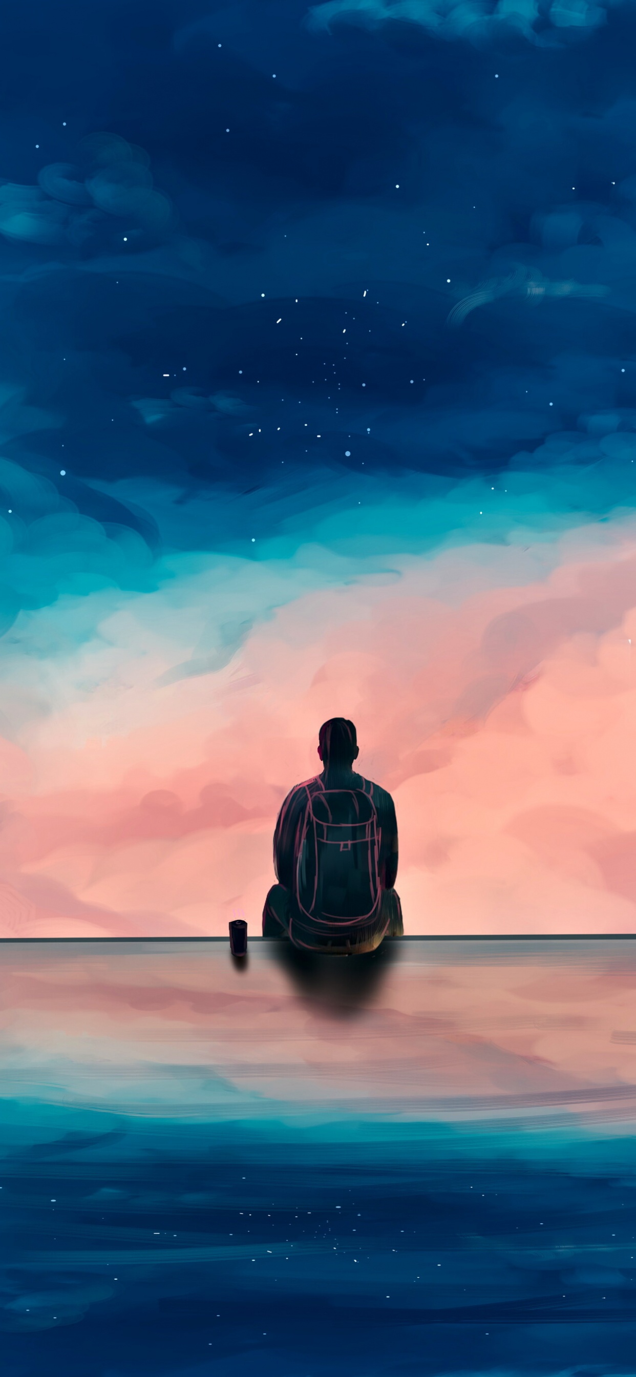 Man in Black Jacket Sitting on Brown Sand During Daytime. Wallpaper in 1242x2688 Resolution