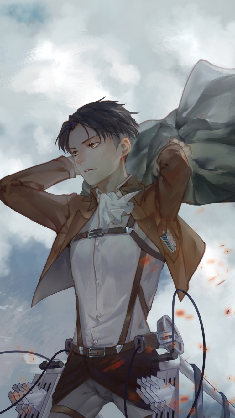 Black Haired Male Anime Character. Wallpaper in 750x1334 Resolution